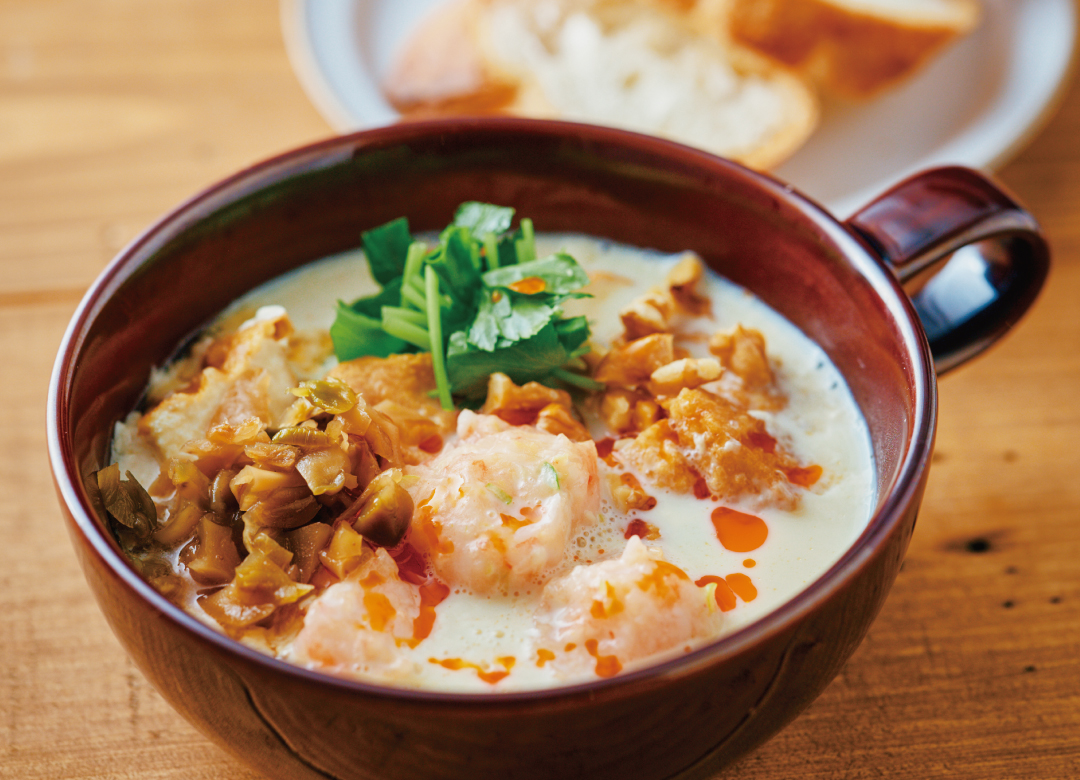 レシピ詳細(えび団子の台湾風豆乳スープ)|美味食彩|平和堂のWEB